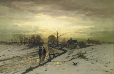 Snow Scene: Sunset, 19th century by Ludwig Munthe